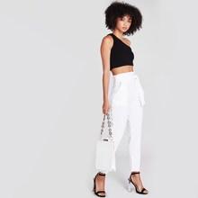 Shein Belted Peg Trousers