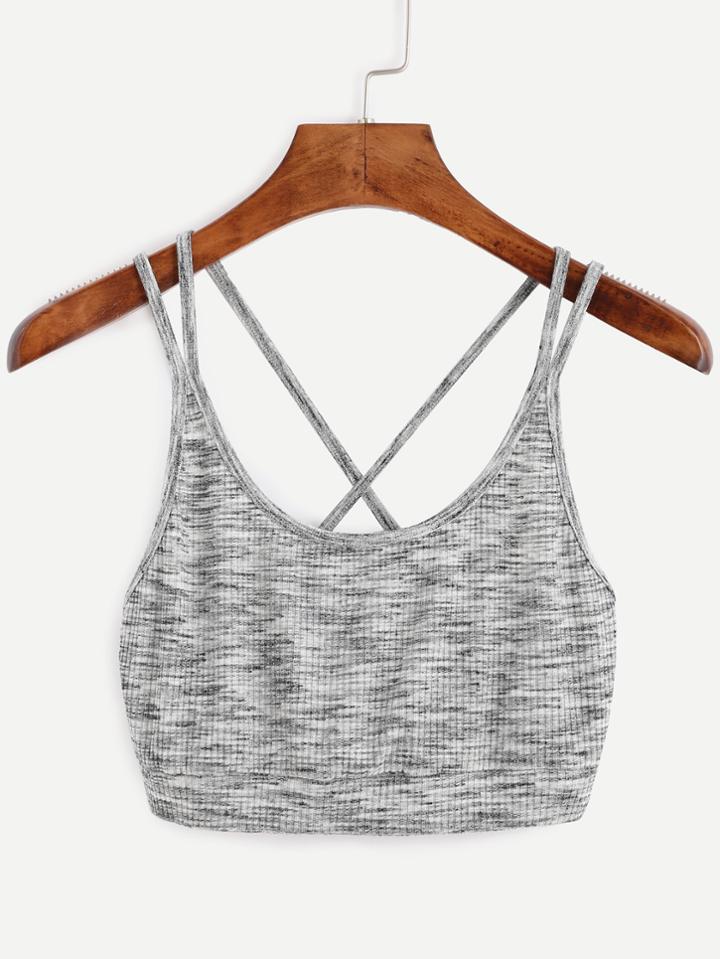 Shein Cross Back Crop Cami Top