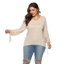 Shein Plus Solid Drawstring Tee