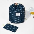 Shein Wheat Ears Print Drawstring Storage Bag With Pouch