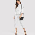 Shein Striped Ruffle Top With Pants
