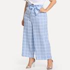 Shein Plus Belted Frilled Grip Palazzo Leg Pants