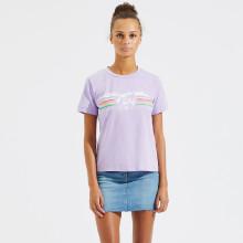 Shein Wave And Letter Print Tee