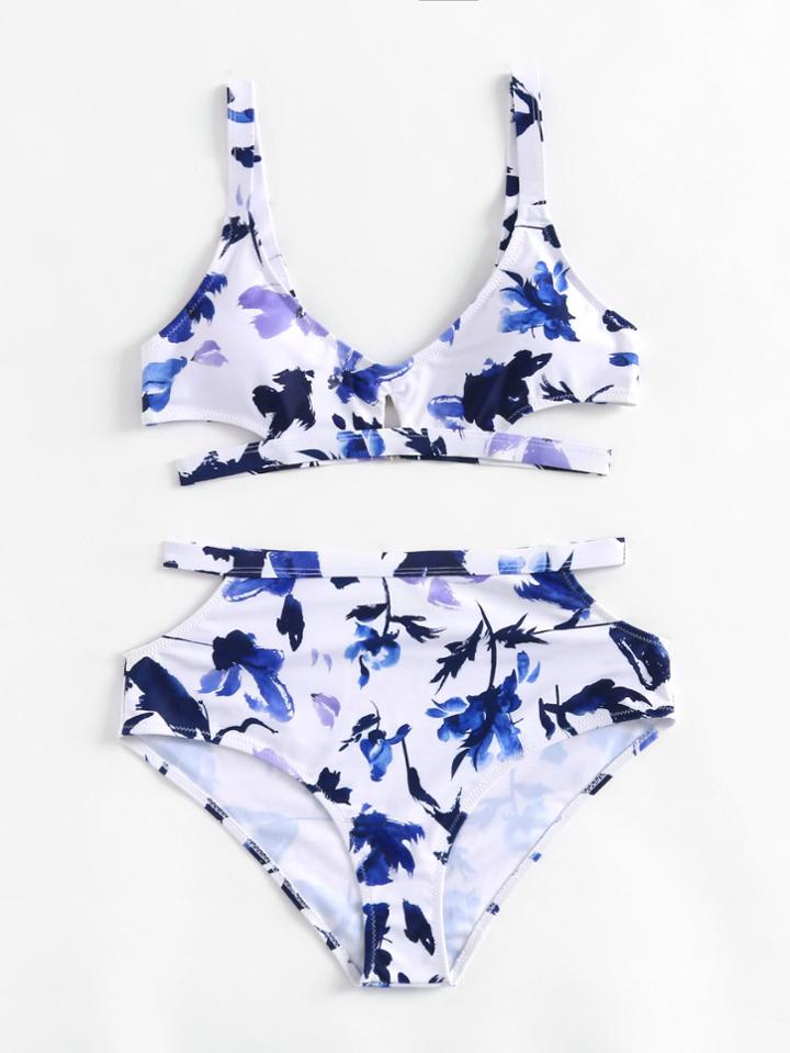 Shein High Waist Cut Out Bikini Set