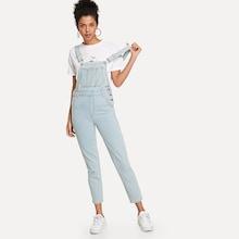 Shein Denim Pocket Front Jumpsuit