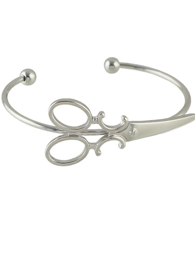 Shein Silver New Cute Clippers Shape Cuff Bracelet