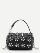 Shein Flower Decorated Pu Crossbody Bag With Handle