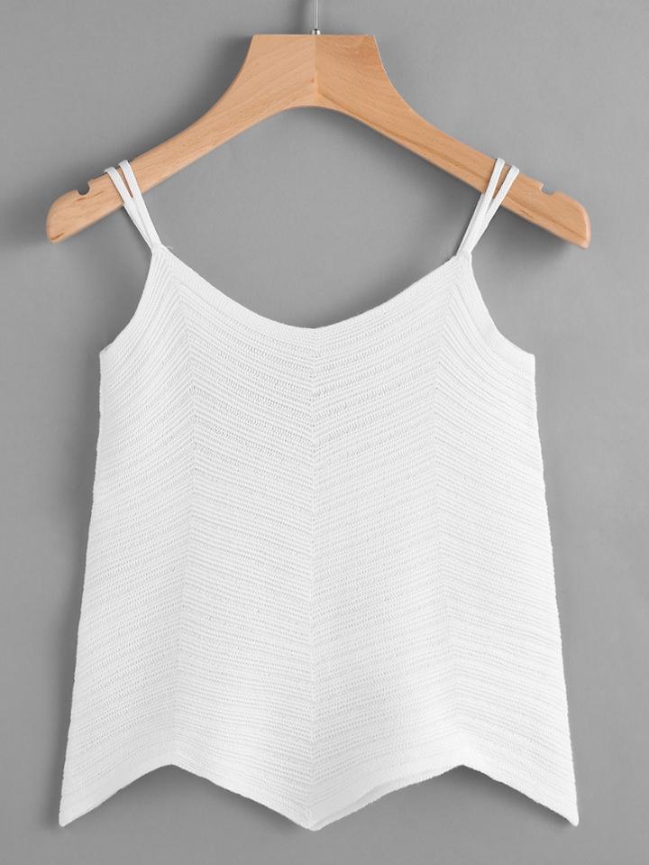 Shein Asymmetrical Hem Knit Cami Top