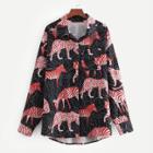 Shein All Over Animal Print Shirt