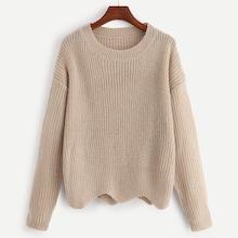 Shein Scallop Hem Solid Jumper