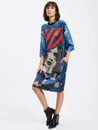Shein Graphic Print Velvet Tee Dress