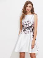 Shein Floral Print Fitted & Flared Dress