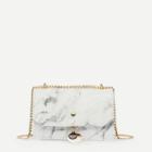 Shein Marble Print Detail Charm Chain Bag