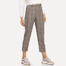 Shein Plaid Roll Up Pants