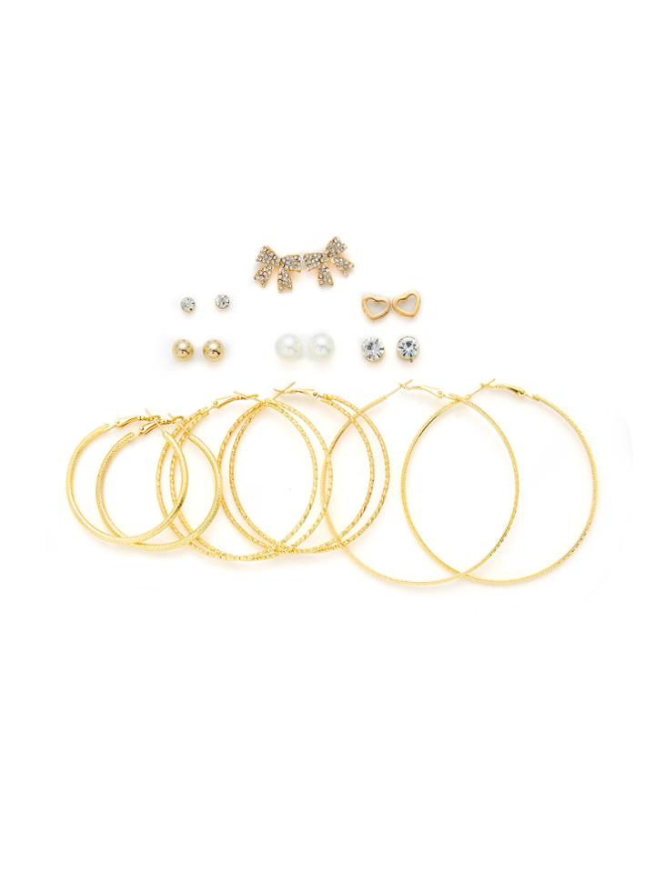 Shein Bow &  Hoop Design Earring Set