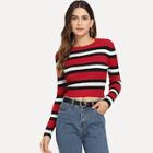 Shein Striped Crop Jumper