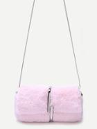 Shein Metal Clipped Faux Fur Shoulder Bag