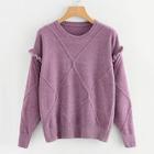 Shein Frill Detail Sleeve Solid Jumper