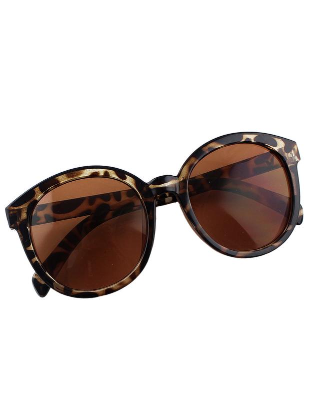 Shein Leopard Oversized Round Sunglasses