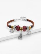 Shein Tassel & Elephant Charm Bangle Bracelet