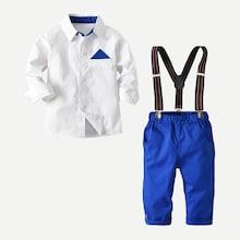 Shein Toddler Boys Pocket Detail Shirt With Overalls