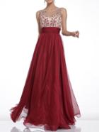 Shein Red Multiway Sleeveless Backless Elegantly Mesh Infinity Maxi Dress
