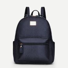 Shein Snakeskin Print Pu Backpack