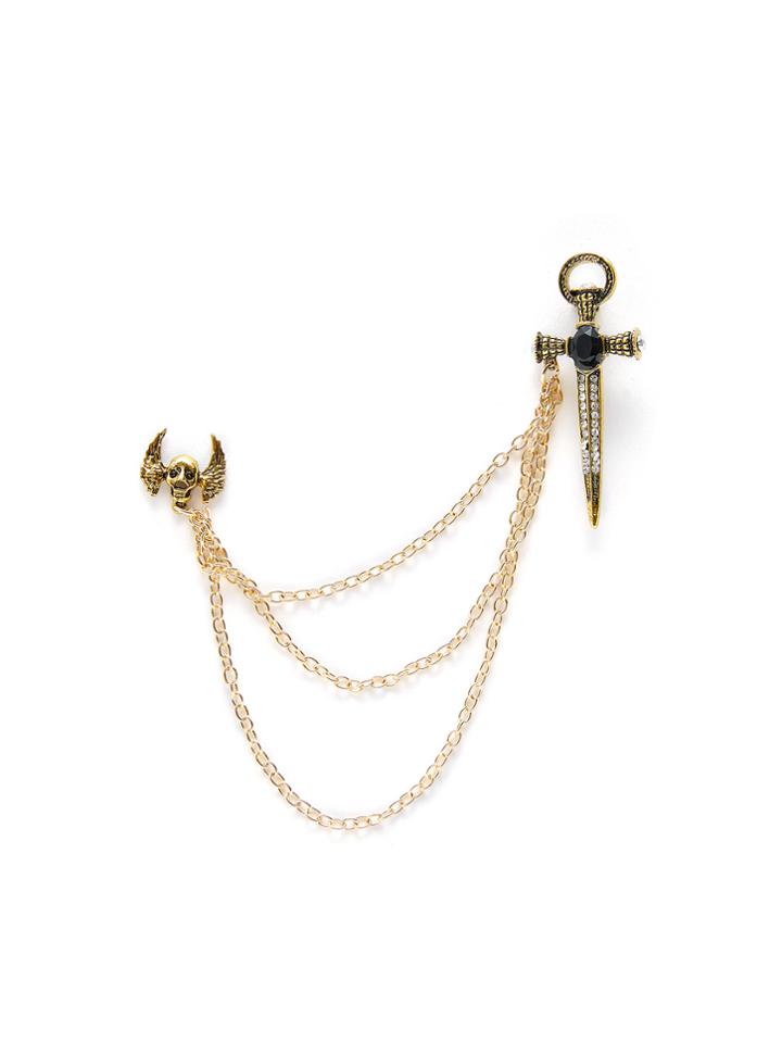 Shein Skeleton & Sword Design Brooch