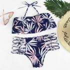 Shein Ladder Cutout High Waist Flounce Bikini Set