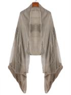 Shein Light Brown Lace Voile Scarf