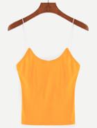Shein Yellow Contrast Strap Cami Top