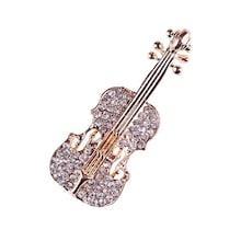 Shein Rhinestone Violin Shaped Brooch