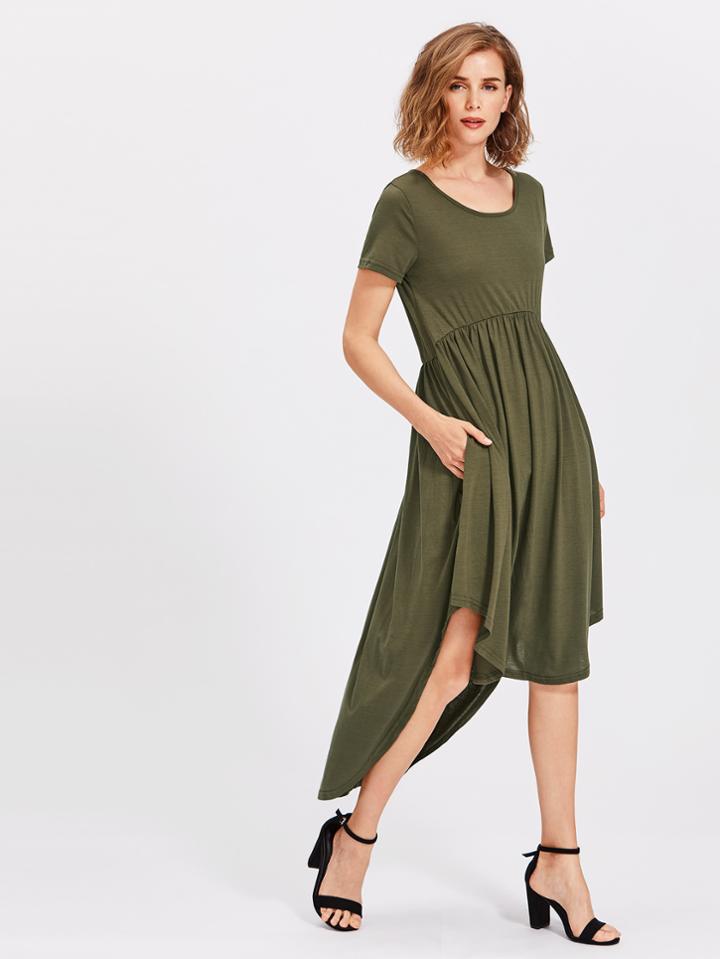 Shein High Low Curved Hem Dress