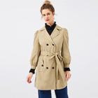Shein Bishop Sleeve Belted Trench Coat