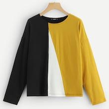 Shein Cut-and-sew Drop Shoulder Tee