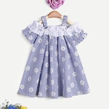 Shein Toddler Girls Frill Trim Calico Print Dress