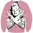 Shein The New 3d Digital Printing Rock Marilyn Monroe Sweatshirts