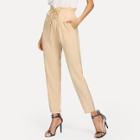 Shein Frill Trim Lace-up Pants
