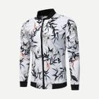 Shein Men Bird And Bamboo Print Jacket
