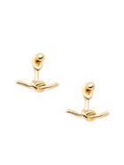 Shein Gold Plated Knot Design Stud Earrings