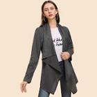 Shein Single Button Waterfall Outerwear