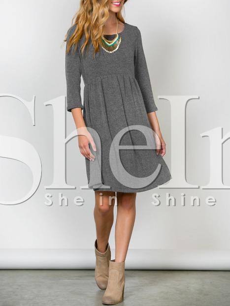 Shein Gray High Waist Loose Dress