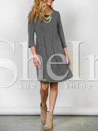 Shein Gray High Waist Loose Dress