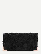 Shein Flower Decorated Wallet With Sequin Detail