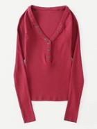 Shein V Neckline Raglan Sleeve Top