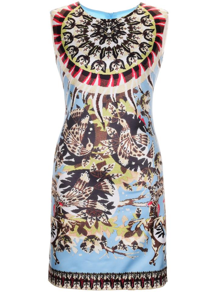 Shein Blue Tribal Print Sheath Dress