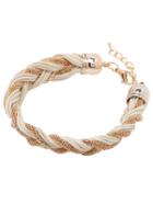 Shein Chain White String Braided Bracelet