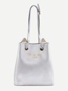 Shein Cat Pattern Pu Tote Bag With Cute Ear