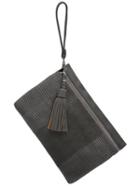 Shein Snake Pu Tassel Zipper Adjustable Strap Clutch Bag