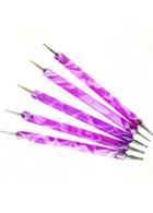 Rosewe 5pcs Nail Art Painting Purple Point Drill Pens